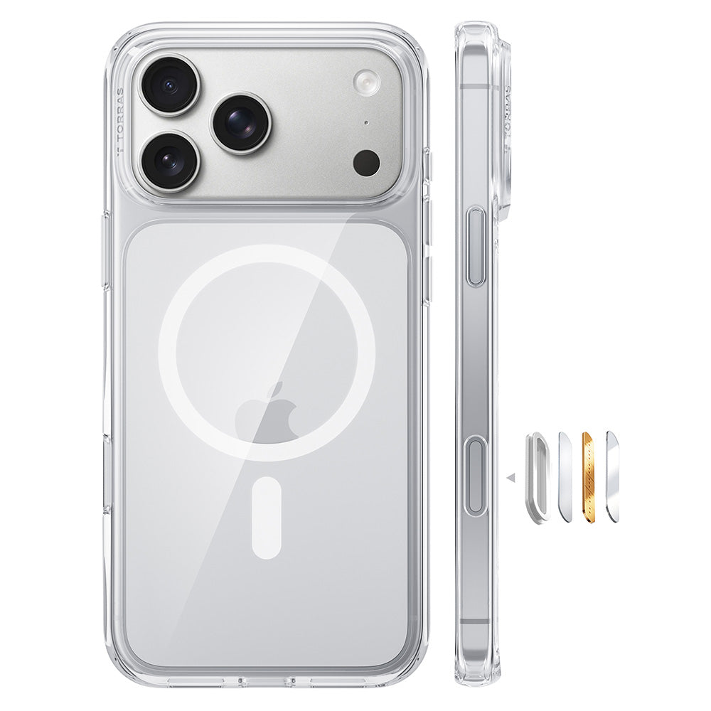 MagSafe puzdro pre Apple iPhone 18 Pro / 17 Pro, Torras, Guardian, Priehľadné