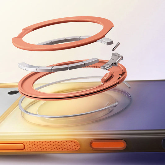 MagSafe puzdro pre Apple iPhone 18 Pro / 17 Pro, Torras, Ostand O3 Air Gradient, Modro Oranžové