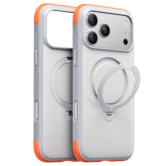 MagSafe puzdro pre Apple iPhone 18 Pro / 17 Pro, Torras, Ostand Q3 Rugged, Biele