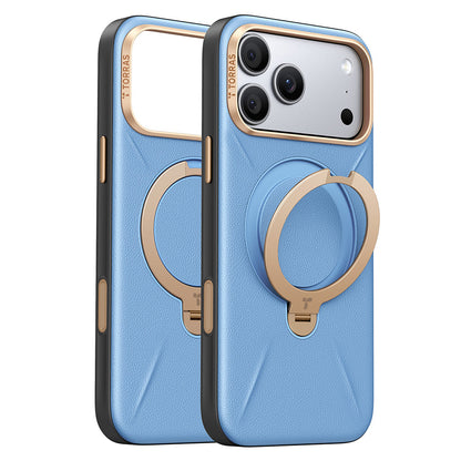 MagSafe puzdro pre Apple iPhone 18 Pro / 17 Pro, Torras, QPRO Leather, modré