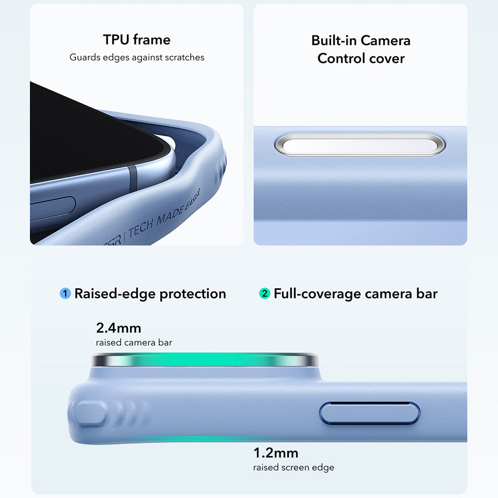 MagSafe puzdro pre Apple iPhone 18 Pro Max / 17 Pro Max, ESR, Classic Hybrid Kickstand, Matná modrá
