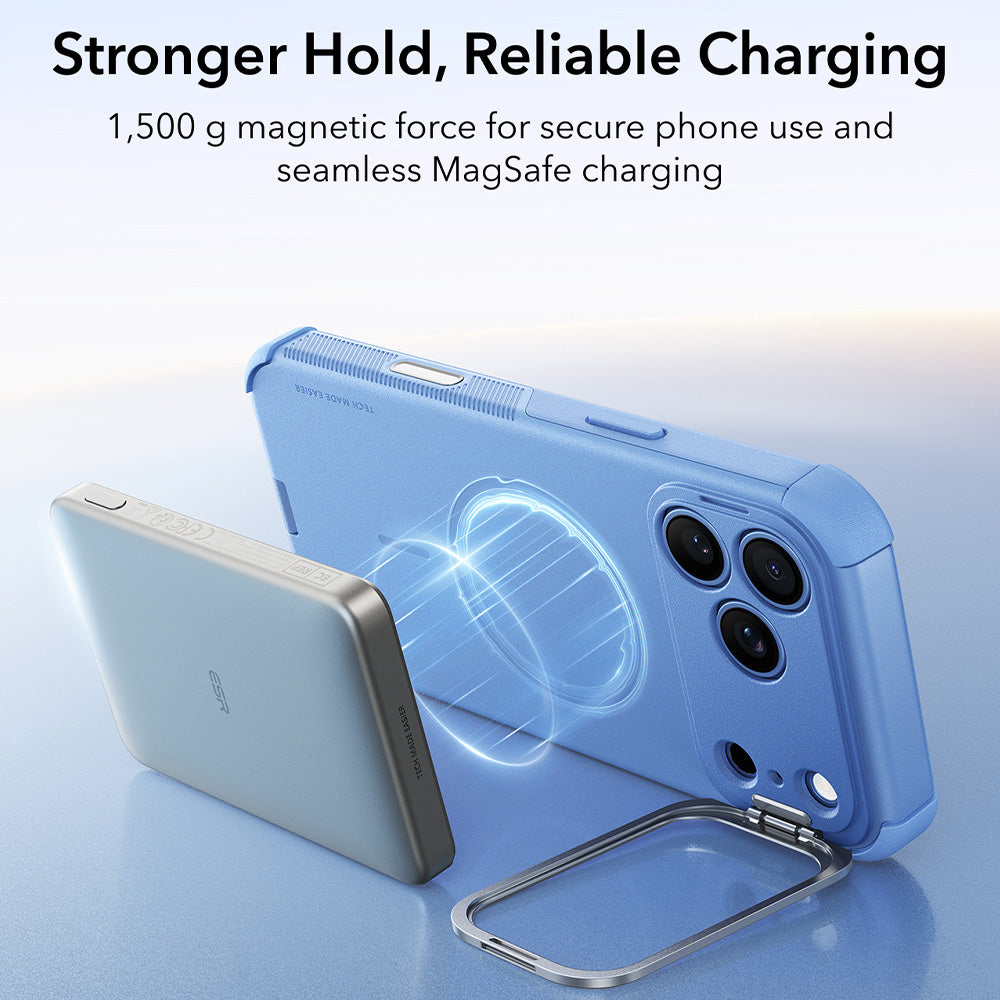MagSafe puzdro pre Apple iPhone 18 Pro Max / 17 Pro Max, ESR, Cyber Armor Kickstand, Modrá