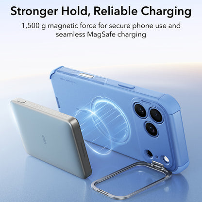 MagSafe puzdro pre Apple iPhone 18 Pro Max / 17 Pro Max, ESR, Cyber Armor Kickstand, Modrá