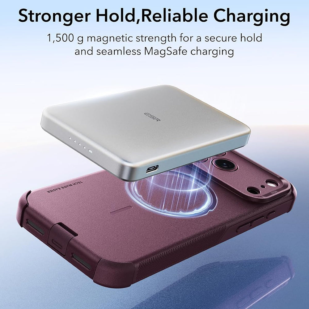 MagSafe puzdro pre Apple iPhone 18 Pro Max / 17 Pro Max, ESR, Cyber, Tmavo vínová matná