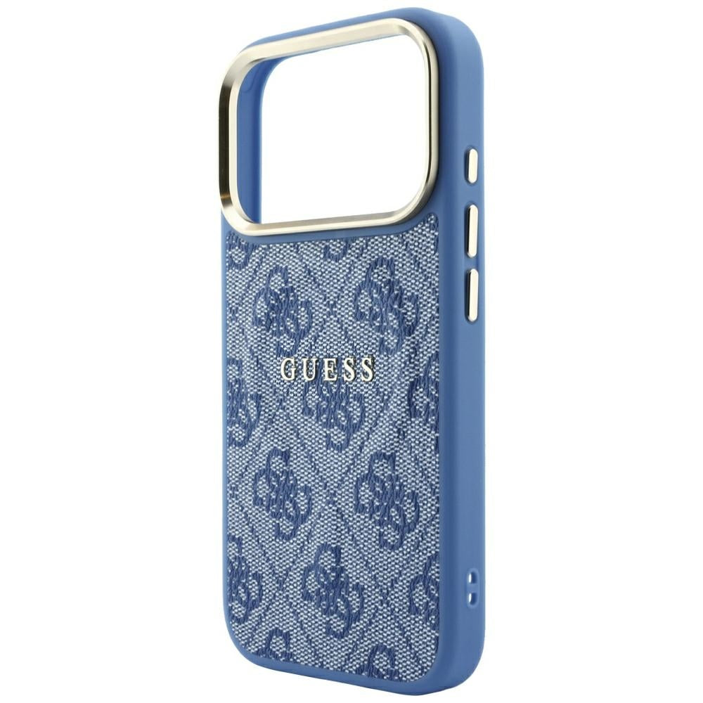MagSafe puzdro pre Apple iPhone 18 Pro Max / 17 Pro Max, Guess, 4G Embossed Classic, Modrá
