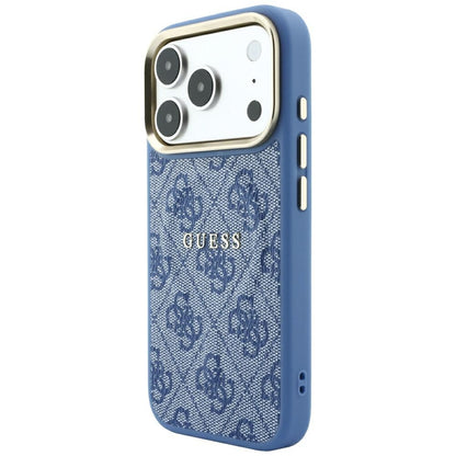 MagSafe puzdro pre Apple iPhone 18 Pro Max / 17 Pro Max, Guess, 4G Embossed Classic, Modrá