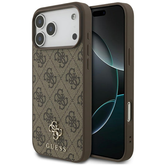 MagSafe puzdro pre Apple iPhone 18 Pro Max / 17 Pro Max, Guess, 4G Small and Classic, Hnedé