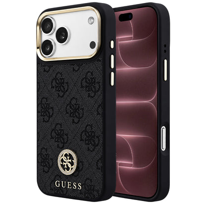 Puzdro MagSafe pre Apple iPhone 18 Pro Max / 17 Pro Max, Guess, 4G Strass Logo, čierne