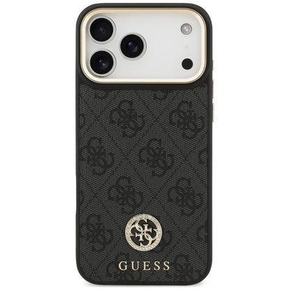 Puzdro MagSafe pre Apple iPhone 18 Pro Max / 17 Pro Max, Guess, 4G Strass Logo, čierne