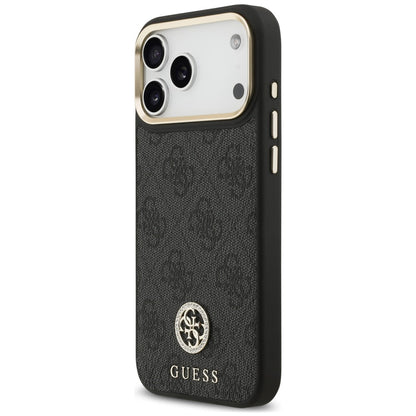 Puzdro MagSafe pre Apple iPhone 18 Pro Max / 17 Pro Max, Guess, 4G Strass Logo, čierne