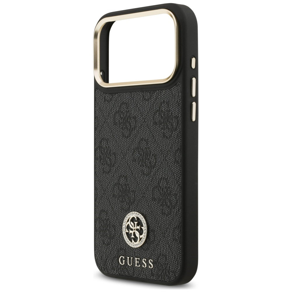 Puzdro MagSafe pre Apple iPhone 18 Pro Max / 17 Pro Max, Guess, 4G Strass Logo, čierne