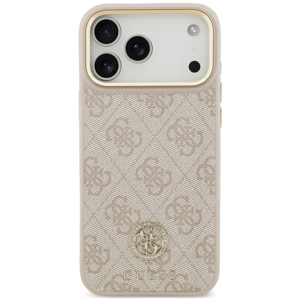 Puzdro MagSafe pre Apple iPhone 18 Pro Max / 17 Pro Max, Guess, 4G Strass Logo, ružové