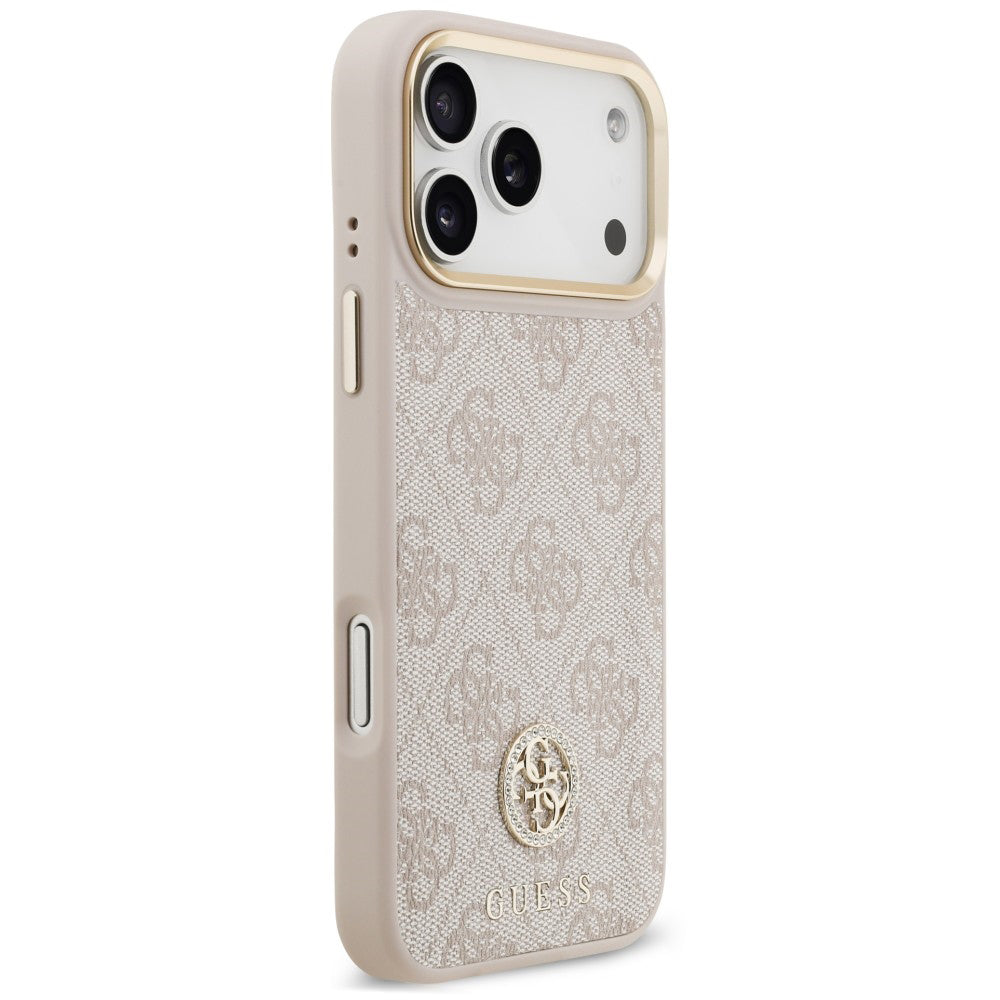 Puzdro MagSafe pre Apple iPhone 18 Pro Max / 17 Pro Max, Guess, 4G Strass Logo, ružové