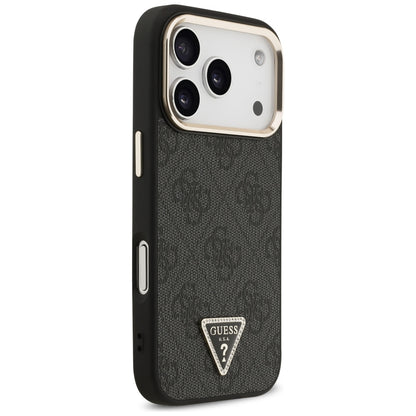 Puzdro MagSafe pre Apple iPhone 18 Pro Max / 17 Pro Max, Guess, 4G Triangle Logo, čierno-zlaté
