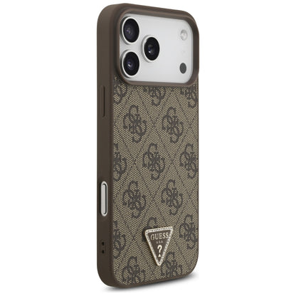 MagSafe puzdro pre Apple iPhone 18 Pro Max / 17 Pro Max, Guess, 4G Triangle Strass, Hnedé