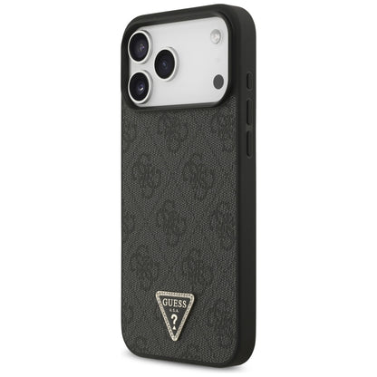 MagSafe puzdro pre Apple iPhone 18 Pro Max / 17 Pro Max, Guess, 4G Triangle Strass, čierne
