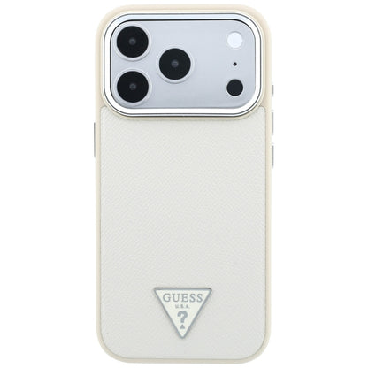 MagSafe puzdro pre Apple iPhone 18 Pro Max / 17 Pro Max, Guess, Štruktúrované trojuholníkové logo, Béžová