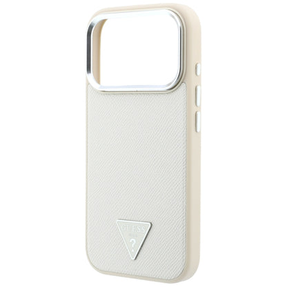 MagSafe puzdro pre Apple iPhone 18 Pro Max / 17 Pro Max, Guess, Štruktúrované trojuholníkové logo, Béžová