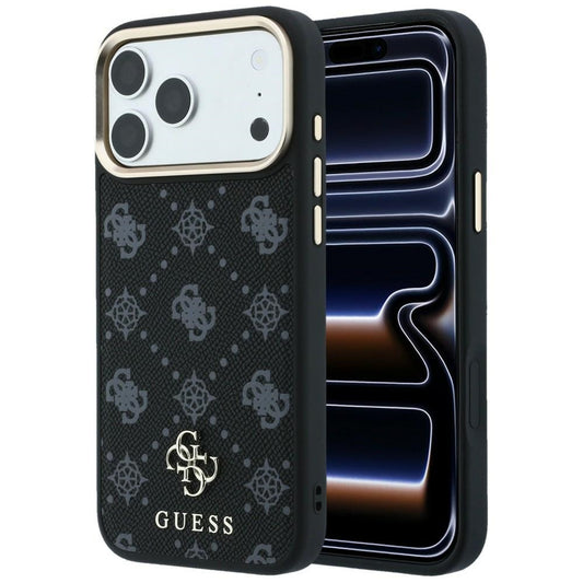 MagSafe puzdro pre Apple iPhone 18 Pro Max / 17 Pro Max, Guess, Peony 4G Small Logo, Čierna