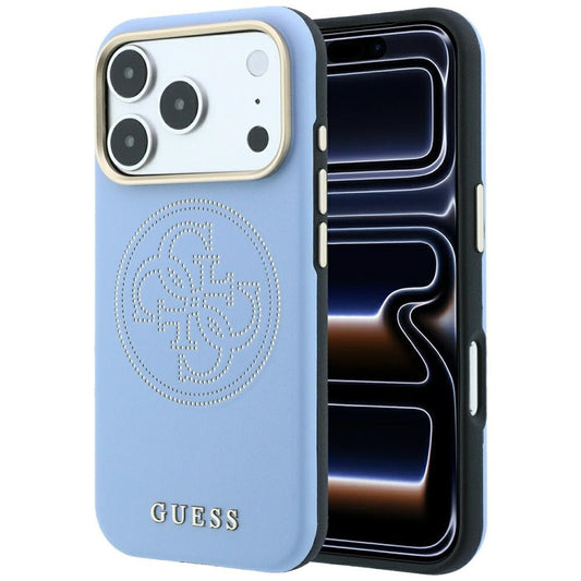MagSafe puzdro pre Apple iPhone 18 Pro Max / 17 Pro Max, Guess, Perforované 4G, Modré