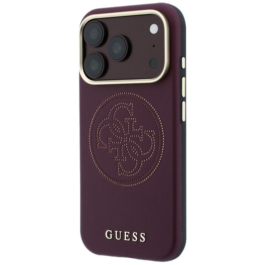 MagSafe puzdro pre Apple iPhone 18 Pro Max / 17 Pro Max, Guess, Perforované 4G, Bordové