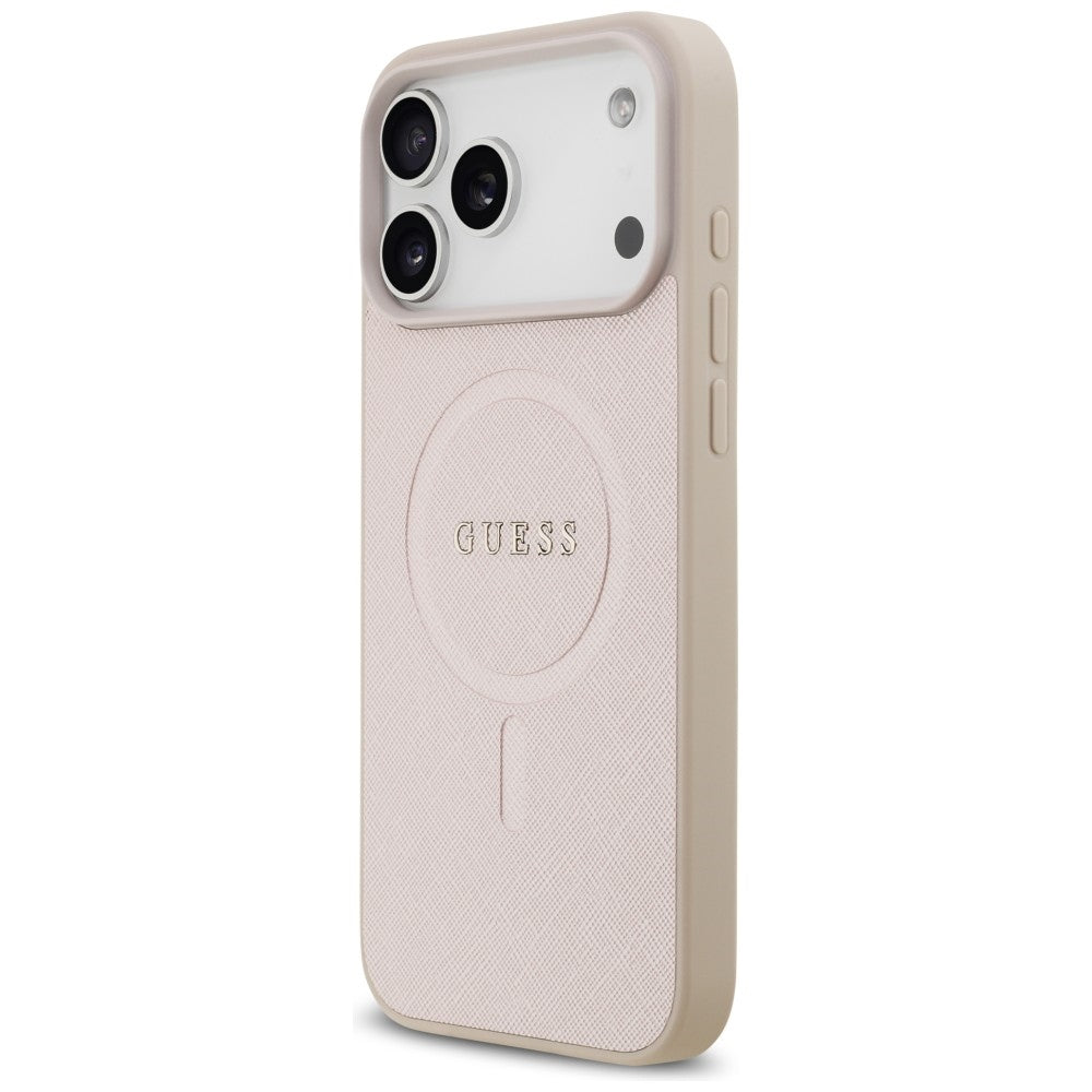 MagSafe Case for Apple iPhone 18 Pro Max / 17 Pro Max, Guess, Saffiano, Pink