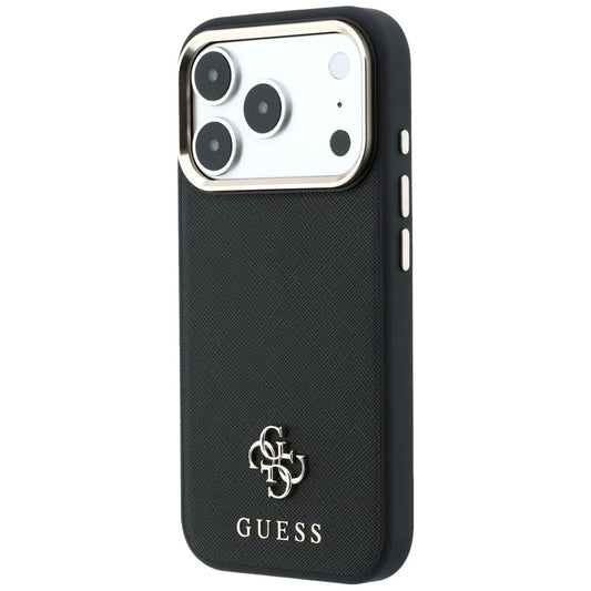 MagSafe puzdro pre Apple iPhone 18 Pro Max / 17 Pro Max, Guess, Saffiano Small 4G Classic, Čierna