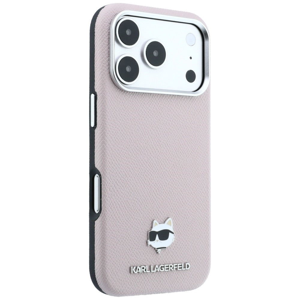 MagSafe puzdro pre Apple iPhone 18 Pro Max / 17 Pro Max, Karl Lagerfeld, Grained Choupette Head, Ružová