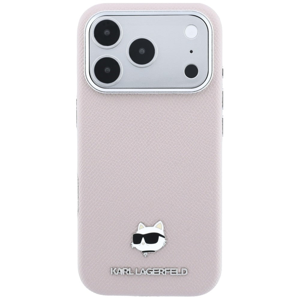 MagSafe puzdro pre Apple iPhone 18 Pro Max / 17 Pro Max, Karl Lagerfeld, Grained Choupette Head, Ružová