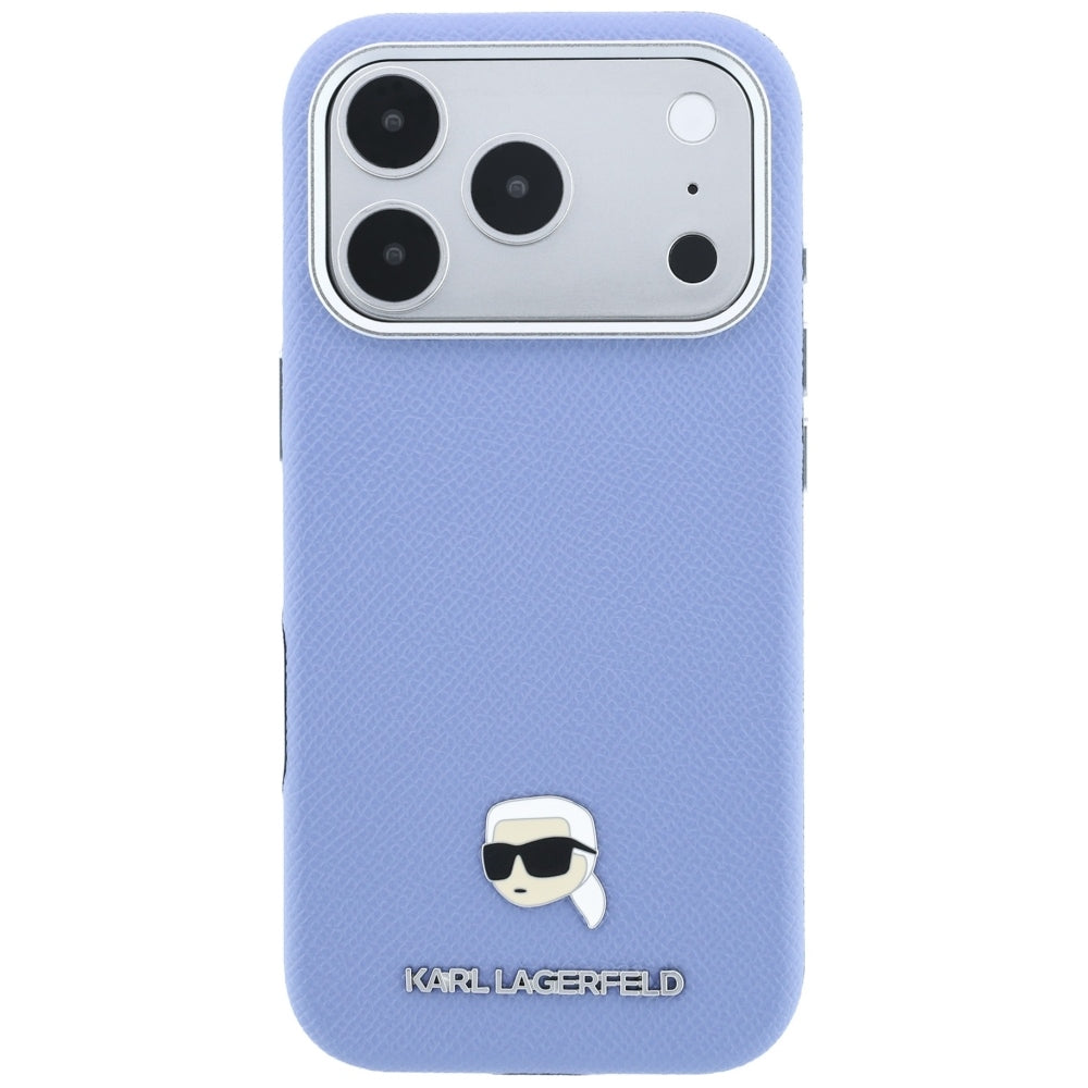 MagSafe puzdro pre Apple iPhone 18 Pro Max / 17 Pro Max, Karl Lagerfeld, Grained Karl Head's Metal, Bleu