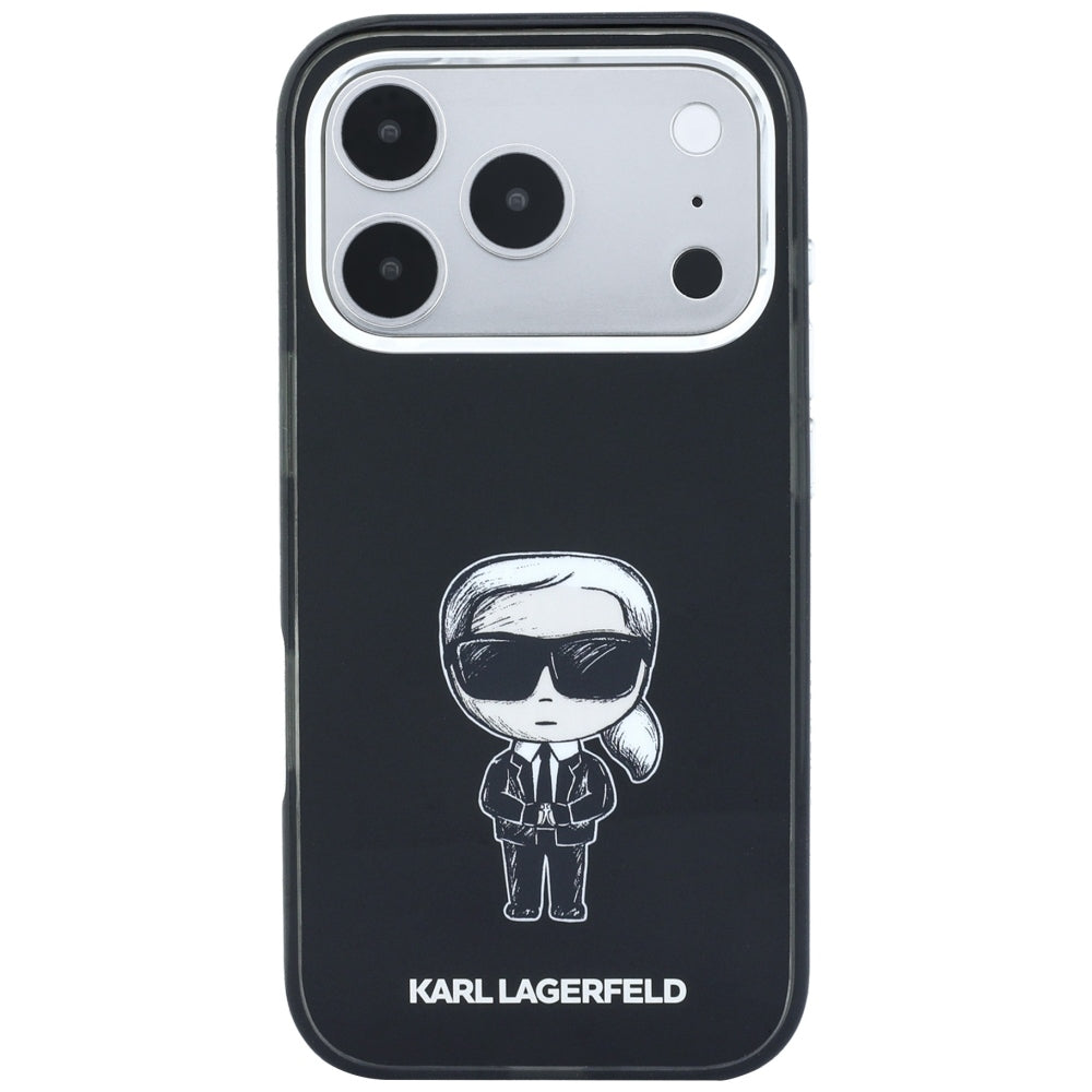 MagSafe puzdro pre Apple iPhone 18 Pro Max / 17 Pro Max, Karl Lagerfeld, HC IML Ikonik Sketch Print, Čierne