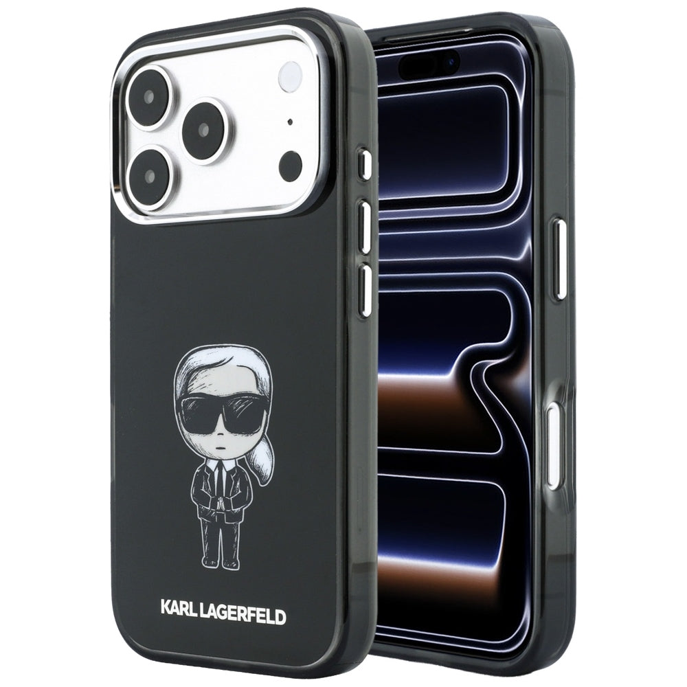 MagSafe puzdro pre Apple iPhone 18 Pro Max / 17 Pro Max, Karl Lagerfeld, HC IML Ikonik Sketch Print, Čierne