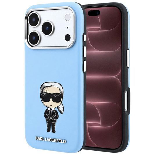 MagSafe puzdro pre Apple iPhone 18 Pro Max / 17 Pro Max, Karl Lagerfeld, Ikonik Sketch, Modrá