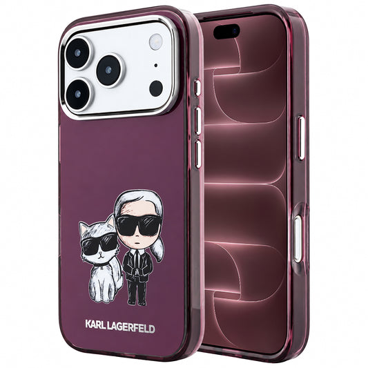 MagSafe puzdro pre Apple iPhone 18 Pro Max / 17 Pro Max, Karl Lagerfeld, IML KC Bodies Sketch Print, Bordová