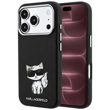 MagSafe Case for Apple iPhone 18 Pro Max / 17 Pro Max, Karl Lagerfeld, Smooth Choupette Sketch, Black