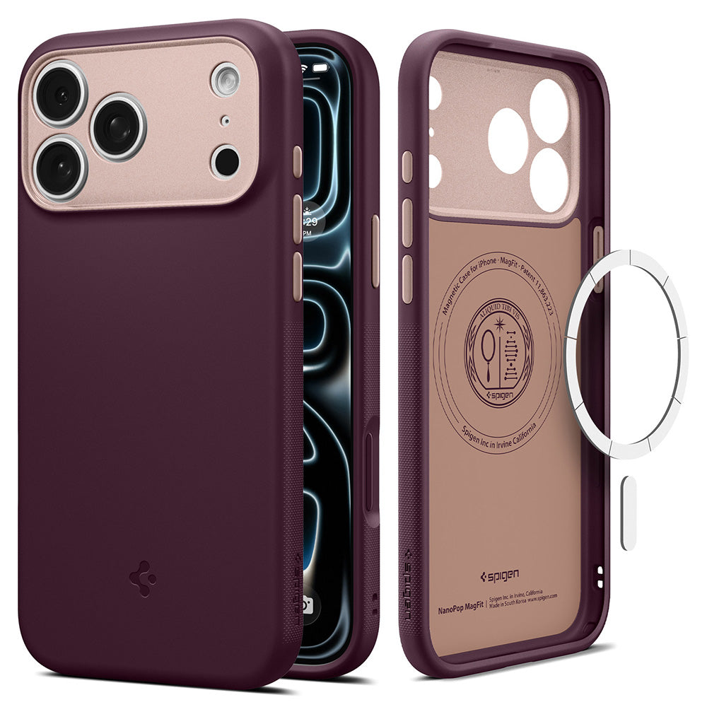 MagSafe puzdro pre Apple iPhone 18 Pro Max / 17 Pro Max, Spigen, Caseology Nano Pop, Červená ACS12141