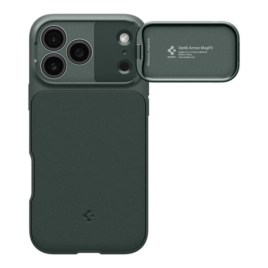 MagSafe puzdro pre Apple iPhone 18 Pro Max / 17 Pro Max, Spigen, Optik Armor, Zelené ACS09901