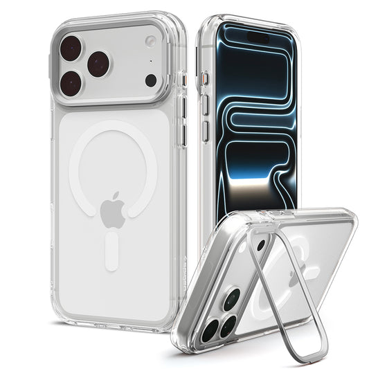 MagSafe puzdro pre Apple iPhone 18 Pro Max / 17 Pro Max, Spigen, Ultra Hybrid Optik S, Strieborné priehľadné ACS11908