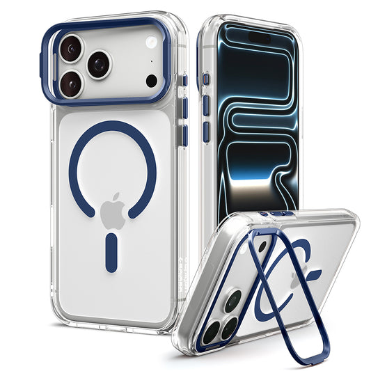 MagSafe puzdro pre Apple iPhone 18 Pro Max / 17 Pro Max, Spigen, Ultra Hybrid Optik S, Transparentná Tmavomodrá ACS11909