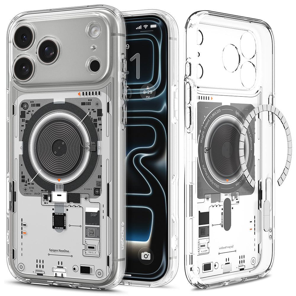 MagSafe puzdro pre Apple iPhone 18 Pro Max / 17 Pro Max, Spigen, Ultra Hybrid Neo One, Priehľadné ACS12129