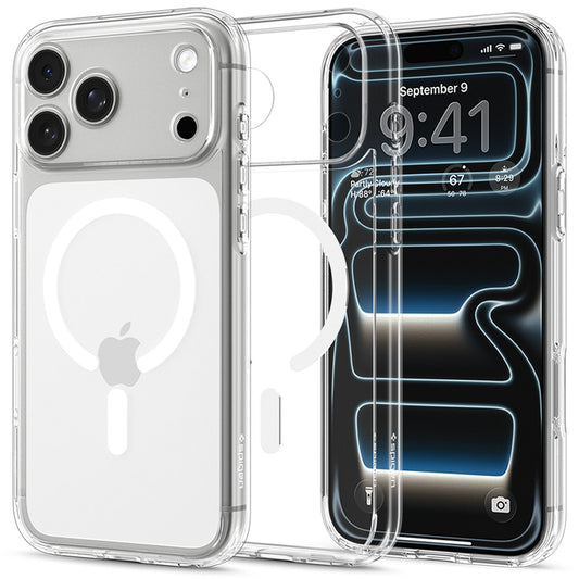 MagSafe puzdro pre Apple iPhone 18 Pro Max / 17 Pro Max, Spigen, Ultra Hybrid, Priehľadná biela ACS12118