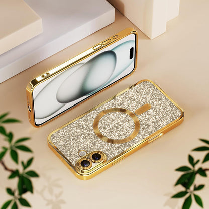MagSafe puzdro pre Apple iPhone 18 Pro Max / 17 Pro Max, Techsuit, Luxury Glitter, Tmavozelené