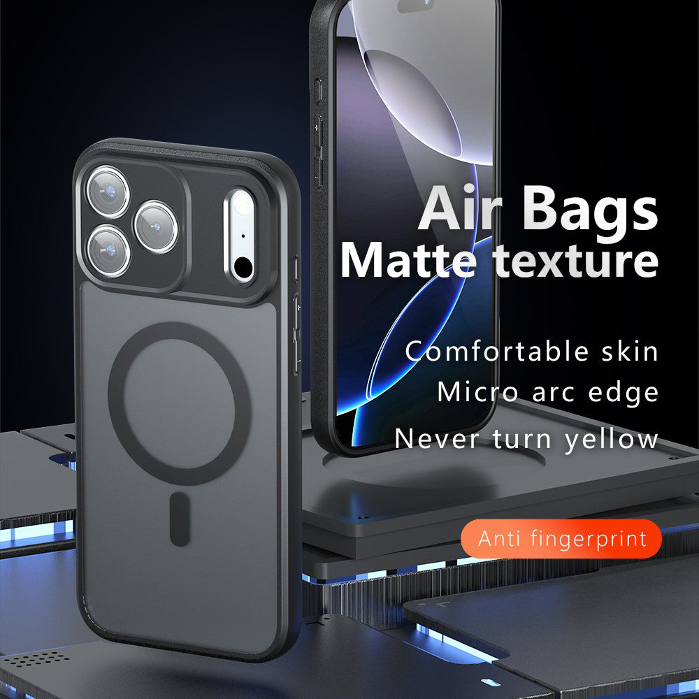 MagSafe puzdro pre Apple iPhone 18 Pro Max / 17 Pro Max, Techsuit, PureFrost, Čierna saténová