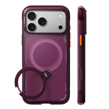 MagSafe Case for Apple iPhone 18 Pro Max / 17 Pro Max, Torras, Ostand Q3 Air, Purple