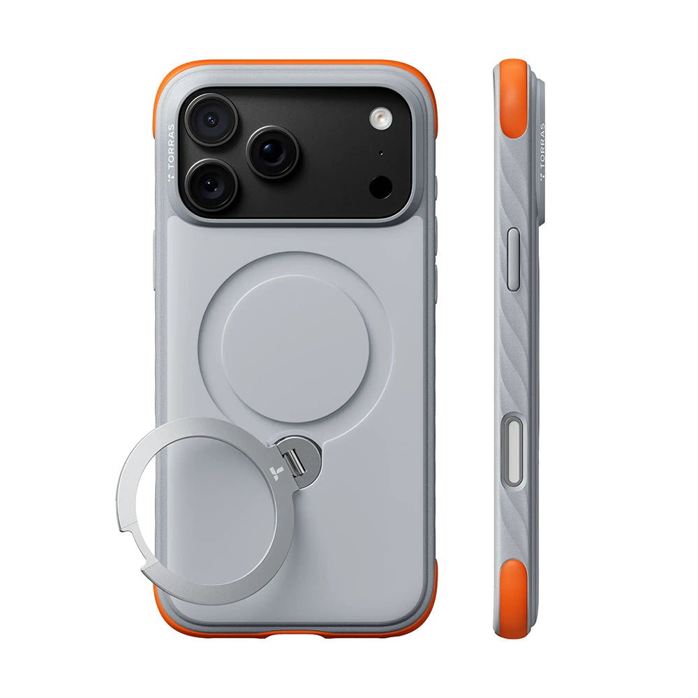 MagSafe puzdro pre Apple iPhone 18 Pro Max / 17 Pro Max, Torras, Ostand Q3 Rugged, Biele