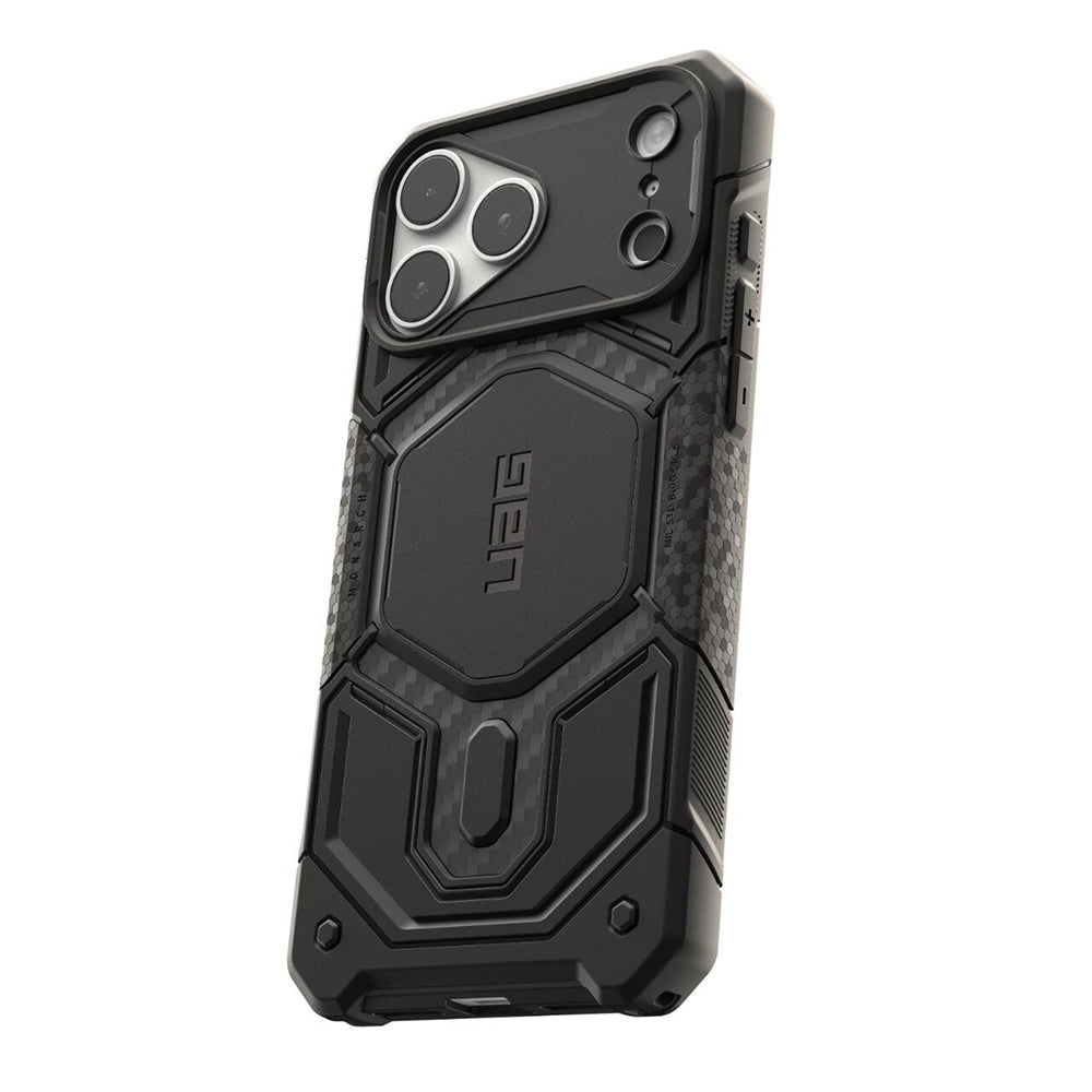MagSafe puzdro pre Apple iPhone 18 Pro Max / 17 Pro Max, Urban Armor Gear, Monarch Pro Carbon, čierne