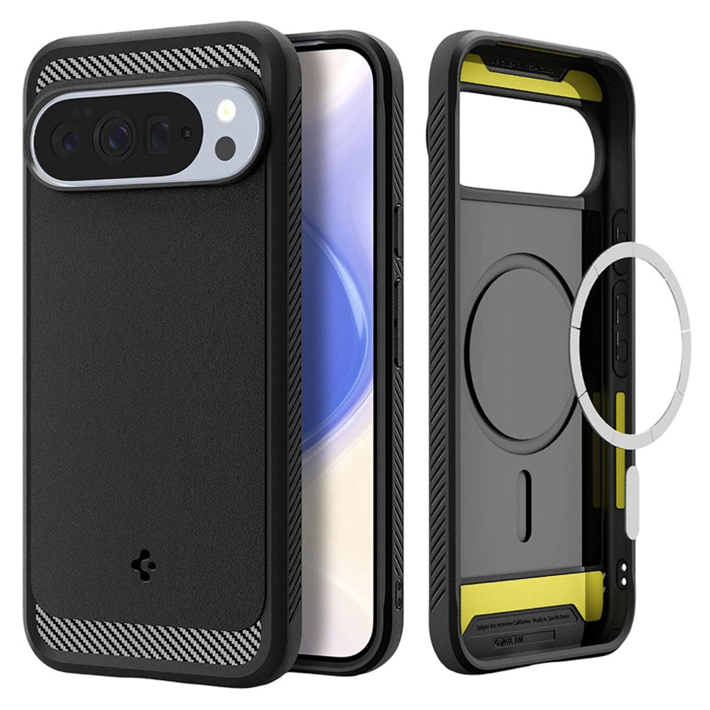 Puzdro MagSafe pre Google Pixel 10 Pro XL, Spigen, Rugged Armor, Matná Čierna ACS09721