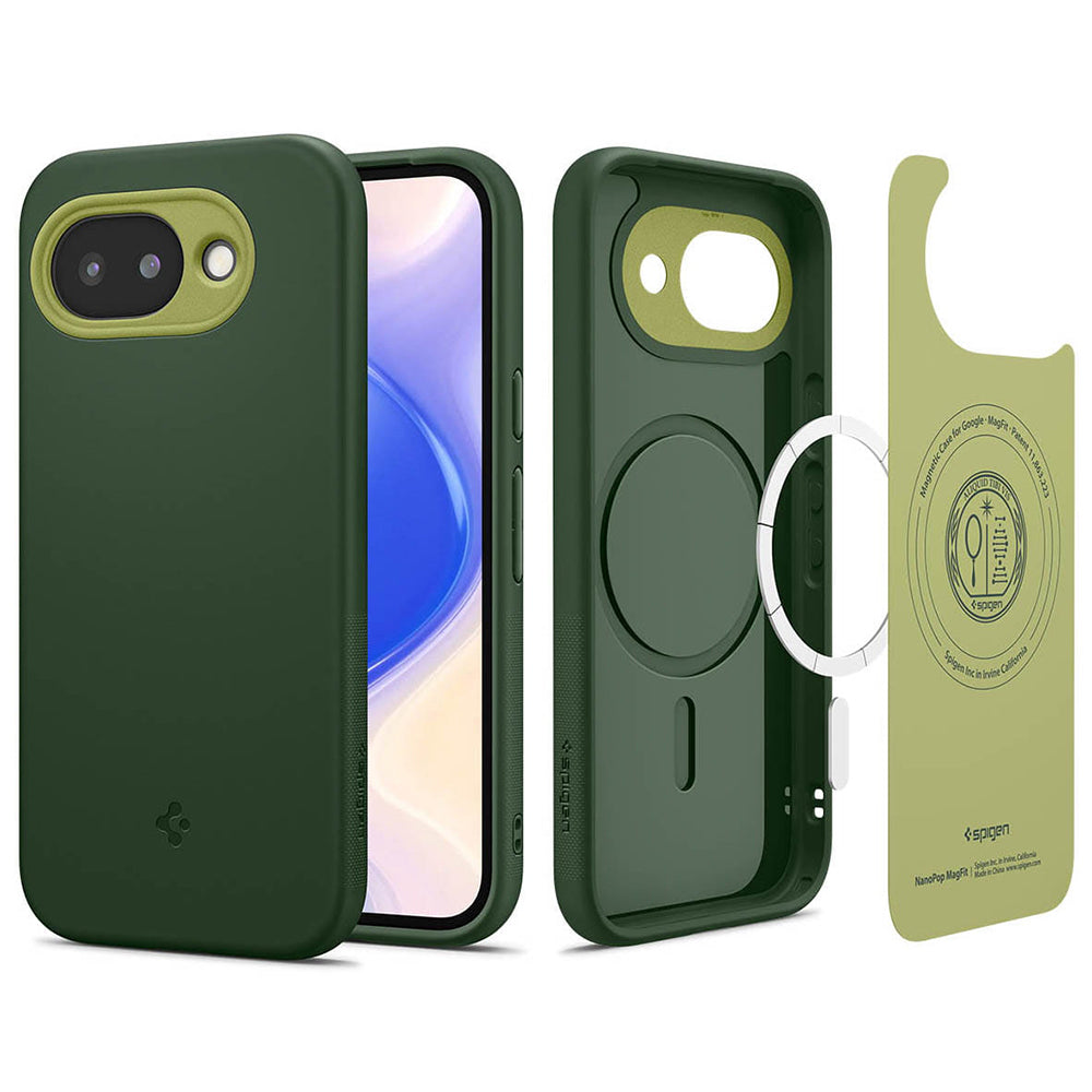 Puzdro MagSafe pre Google Pixel 10a, Spigen, Caseology Nano Pop, Zelená ACS11288