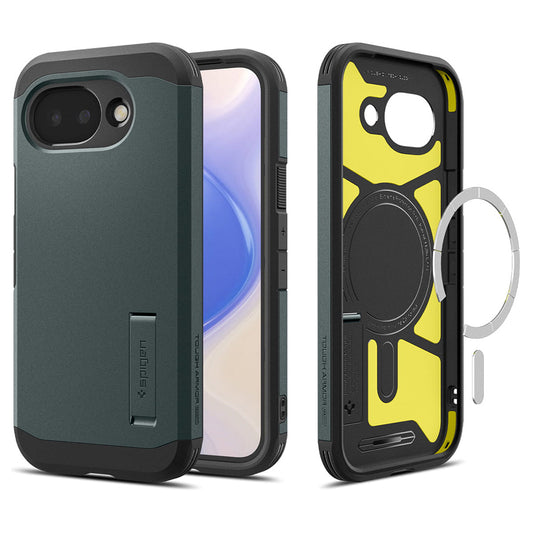 Puzdro MagSafe pre Google Pixel 10a, Spigen, Tough Armor, Zelená ACS11282