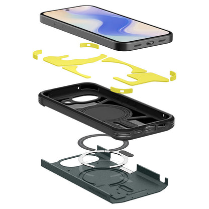 Puzdro MagSafe pre Google Pixel 10a, Spigen, Tough Armor, Zelená ACS11282
